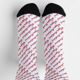 Alles Gute zum Geburtstag! Dunkle rote Schrift Socken