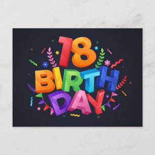 Alles Gute zum Geburtstag Einladungspostkarte