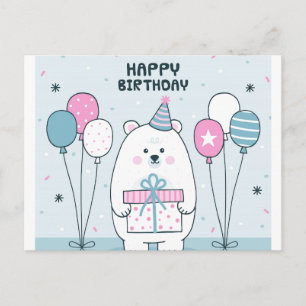 Alles Gute zum Geburtstag Eisbär Postkarte