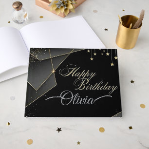 Alles Gute zum Geburtstag - Eleganter Schwarz & Go Gästebuch