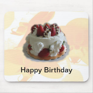 Alles Gute zum Geburtstag Erdbeere, Schokoladenkuc Mousepad