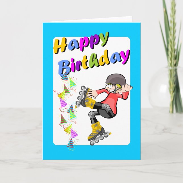 Alles Gute zum Geburtstag, extremer Skater Karte (Vorderseite)