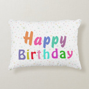 Alles Gute zum Geburtstag - farbenfrohe Sterne und Dekokissen
