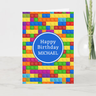 Alles Gute zum Geburtstag Farbiger Baustein Karte