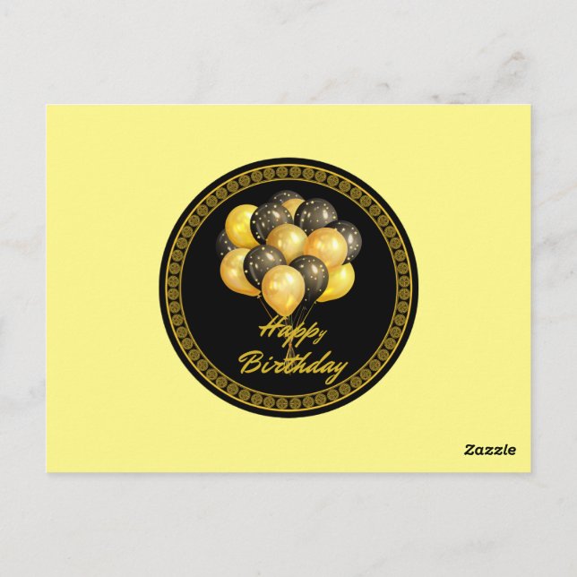 Alles Gute zum Geburtstag, festlich, Postkarte (Rückseite)