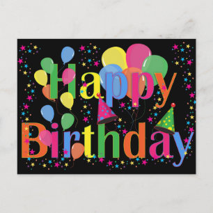 Alles Gute zum Geburtstag, festliche Geburtstagsfe Postkarte