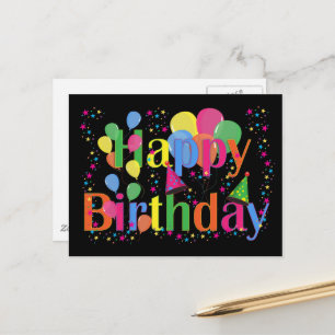 Alles Gute zum Geburtstag, festliche Geburtstagsfe Postkarte