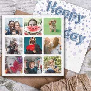 Alles Gute zum Geburtstag Foto-Collage & Ballon-Te Feiertagskarte