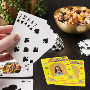 Alles Gute zum Geburtstag Foto-Kissen Personalis Spielkarten
