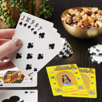 Alles Gute zum Geburtstag Foto-Kissen | Personalis Spielkarten