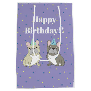 Alles Gute zum Geburtstag Franzose, Bulldogge Mittlere Geschenktüte