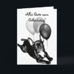 Alles Gute zum Geburtstag French Bulldog card Karte<br><div class="desc">Alles Gute zum Geburtstag French Bulldog greeting card</div>