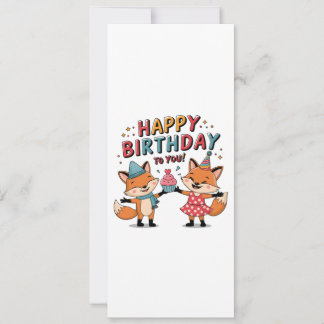 Alles Gute zum Geburtstag Füchse Einladung
