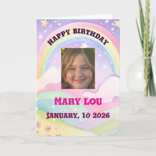Alles Gute zum Geburtstag für ein junges Mädchen, Karte