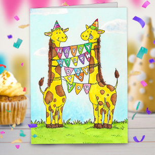 Alles Gute zum Geburtstag für Giraffen Karte