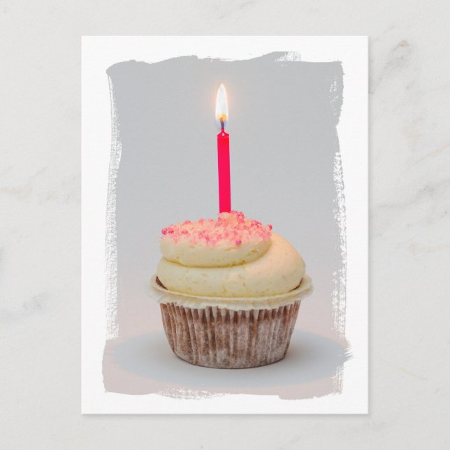 Alles Gute zum Geburtstag, Geburtstag, Girl Cupcak Postkarte (Vorderseite)