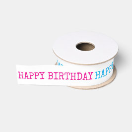 Alles Gute zum Geburtstag Gelb Orange Pink Blau Ty Ripsband