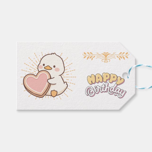 ALLES GUTE ZUM GEBURTSTAG  GESCHENKANHÄNGER (Vorderseite (Horizontal))