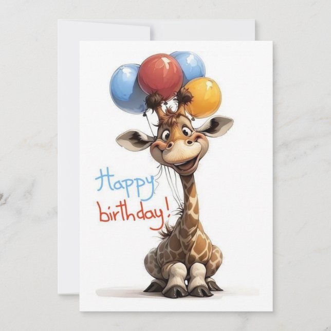 Alles Gute zum Geburtstag Giraffe (Vorderseite)