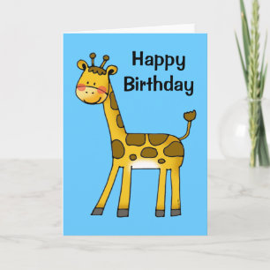 alles Gute zum Geburtstag (Giraffe) Karte