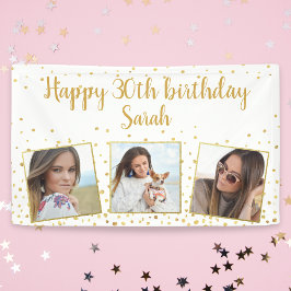 Alles Gute zum Geburtstag Gold Glitzer Fotos jedes Banner