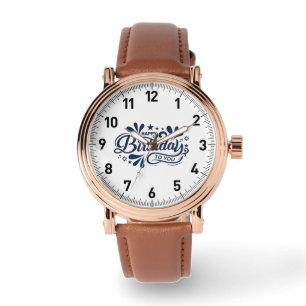 Alles Gute zum Geburtstag - Gold Vintag Armbanduhr