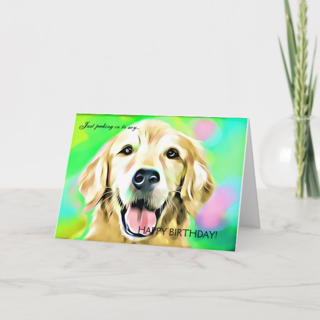 Alles Gute zum Geburtstag! Golden Karte (Vorderseite)