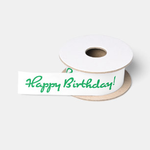 Alles Gute zum Geburtstag! Green Lässig Medium Scr Satinband