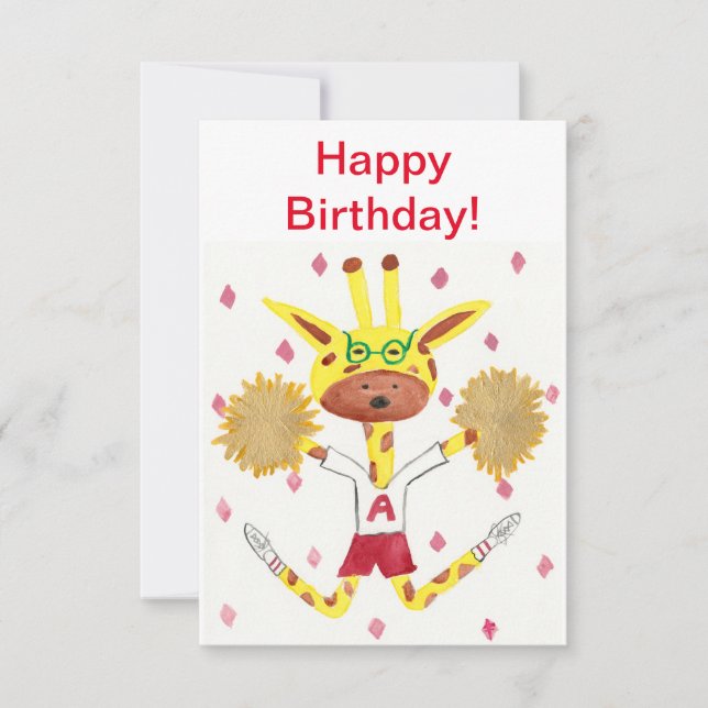 Alles Gute zum Geburtstag! Grußkarte. Dankeskarte (Vorderseite)