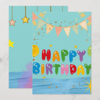 Alles Gute zum Geburtstag Grußkarte  Einladung