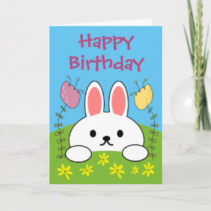 Alles Gute zum Geburtstag Häschen Karte