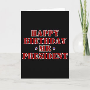 Alles Gute zum Geburtstag Herr Präsident Stolzer U Karte