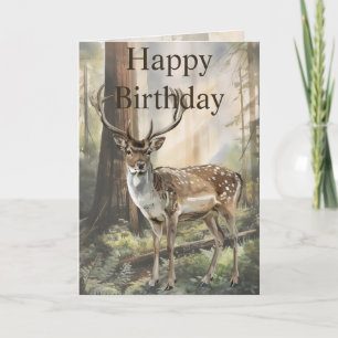 Alles Gute zum Geburtstag Hirsch Karte