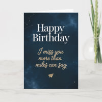 Alles Gute zum Geburtstag, ich vermisse Dich Karte