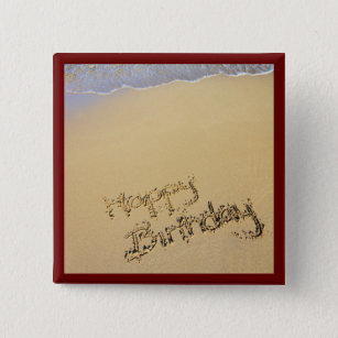 Alles Gute zum Geburtstag im Sand Button