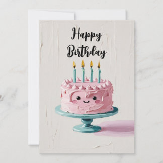 Alles Gute zum Geburtstag Impasto-Kuchen Feiertagskarte