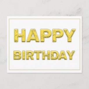 Alles Gute zum Geburtstag in Gold! Postkarte