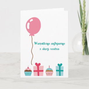 Alles Gute zum Geburtstag in polnischer Sprache Karte