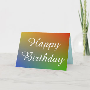 Alles Gute zum Geburtstag in Regenbogentextur Karte