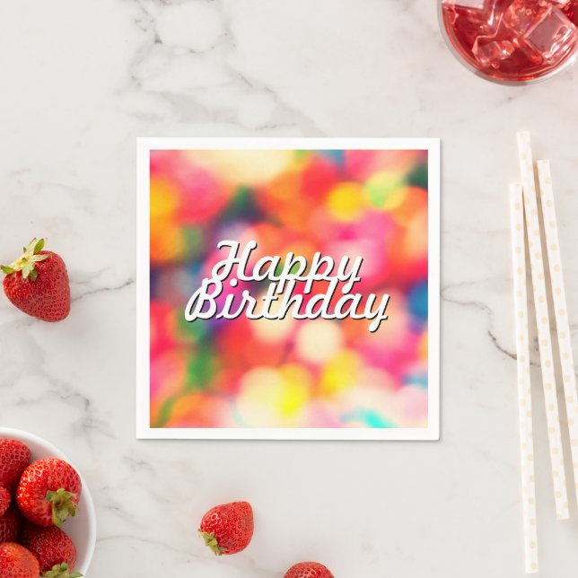Alles Gute zum Geburtstag in Sprinkles Serviette (Beispiel)