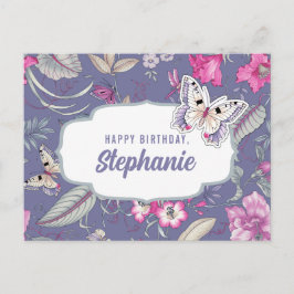 Alles Gute zum Geburtstag. Individuelle Name | Blu Postkarte