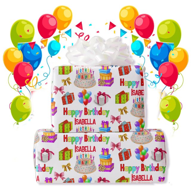 Alles Gute zum Geburtstag Individuelle Name Niedli Geschenkpapier (Von Creator hochgeladen)
