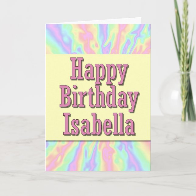 Alles Gute zum Geburtstag Isabella Karte (Vorderseite)