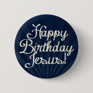 Alles Gute zum Geburtstag Jesus Button