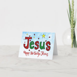 Alles Gute zum Geburtstag Jesus Feiertagskarte