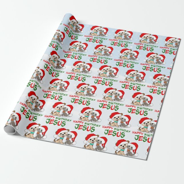 Alles Gute zum Geburtstag Jesus Geschenkpapier (Ungerollt)
