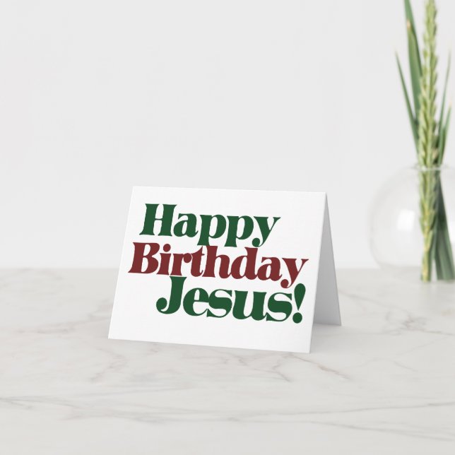 Alles Gute zum Geburtstag Jesus ist Weihnachten (Vorderseite)