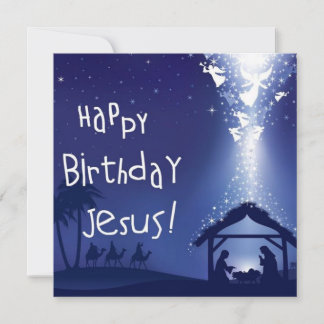 Alles Gute zum Geburtstag Jesus Weihnachten Einladung