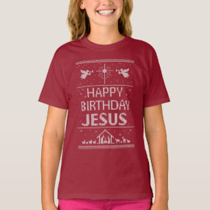 Alles Gute zum Geburtstag Jesus Weihnachtspullover T-Shirt