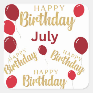 Alles Gute zum Geburtstag Juli Geburtstage Sticker